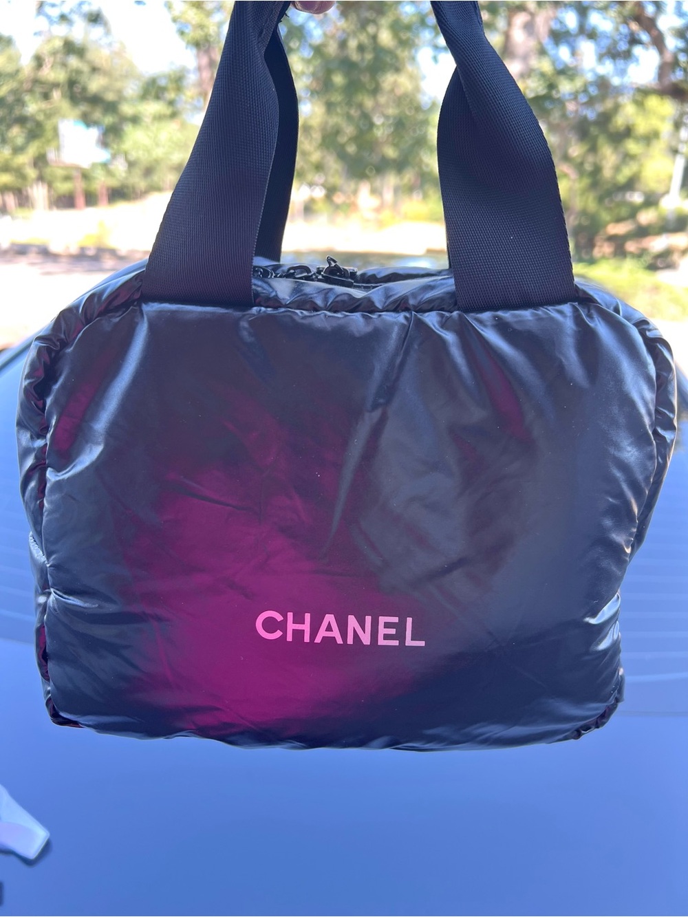 CHANEL GWP HTF Black Nylon Puffer
 Small bag